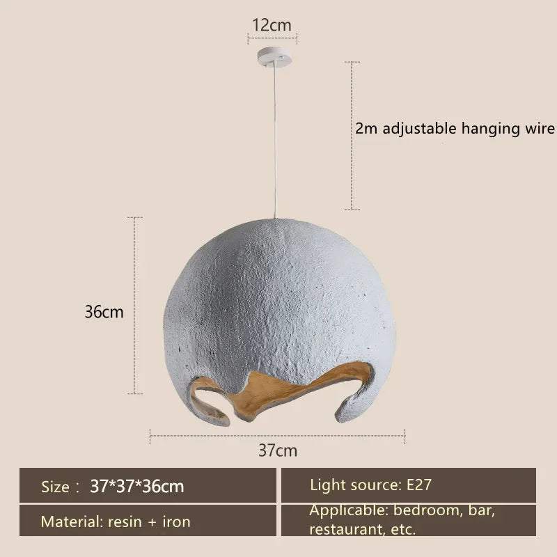 Restaurant Dining Island LED Chandelier Modern Cafe Bar Study Bedroom Light Wabi Sabi Personality Indoor Home Decor Hanging Lamp