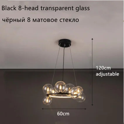 lustre moderne en verre design pour décoration intérieure élégante
