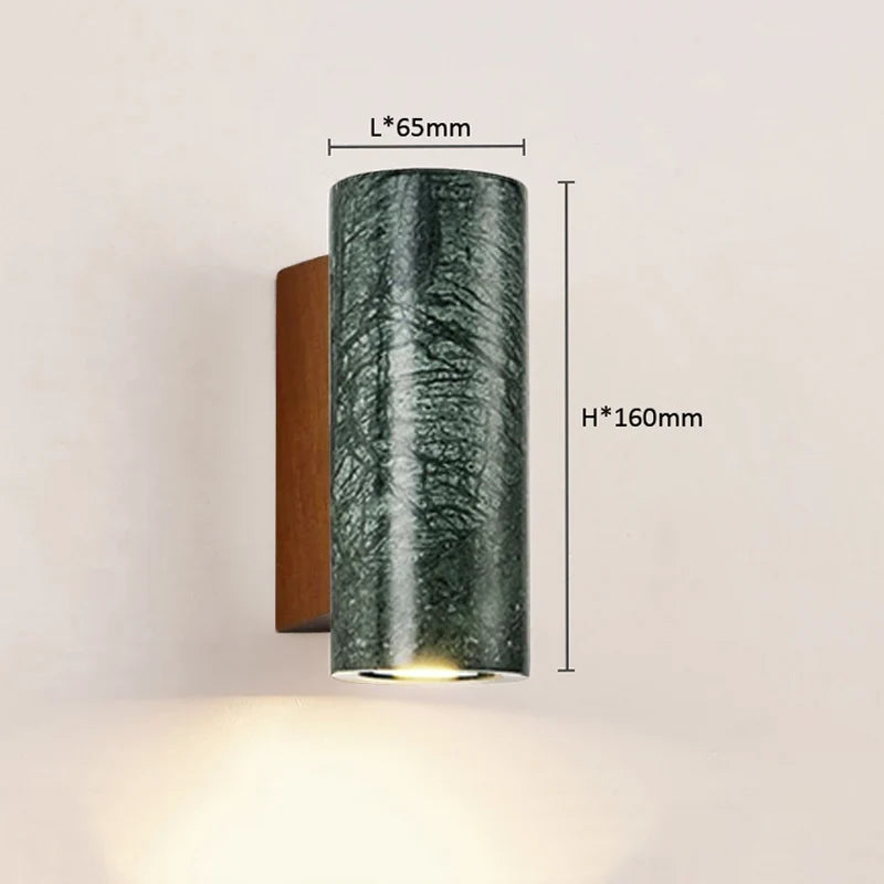 applique murale led en marbre support chevet décorative nordique hôtel