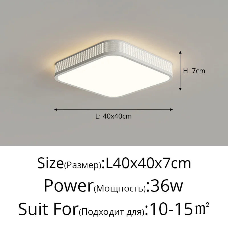 qiyimei plafonnier led style cercle carré décoratif