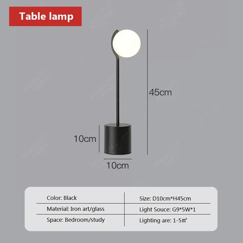 lampadaire moderne en fer et verre pour décoration intérieure nordique
