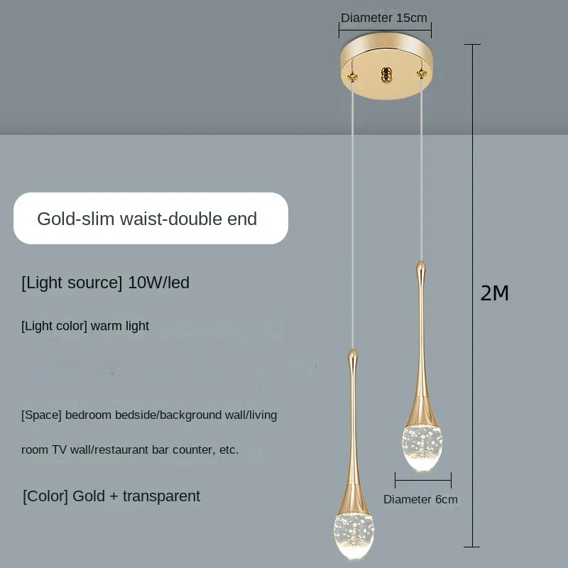 Suspension en cristal au design moderne