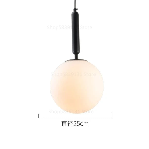 boule de verre moderne suspension lumières led éclairage intérieur décoratif