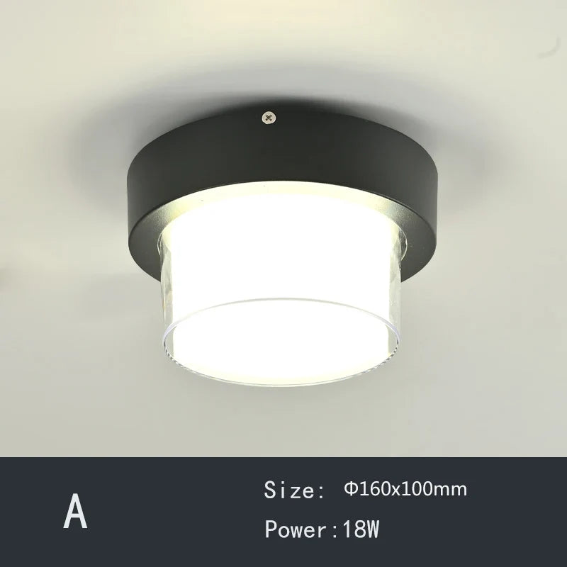 plafonnier étanche rond carré pour jardin balcon lumineux