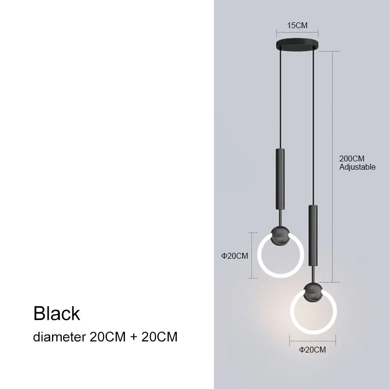 lustres led modernes luxueux lampes suspendues décoration
