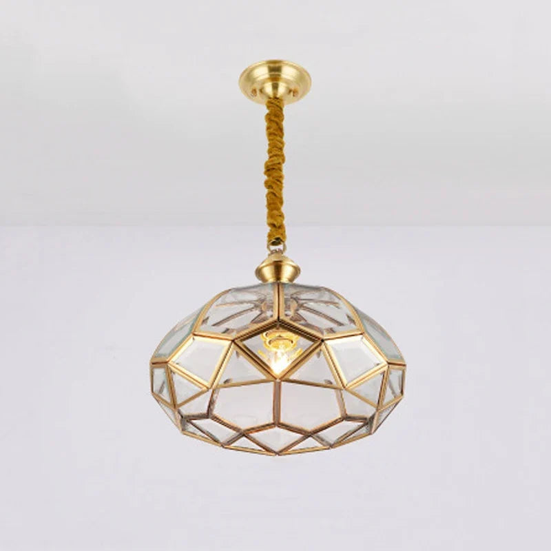 plafonnier en cuivre style américain moderne pour intérieur créatif et simple