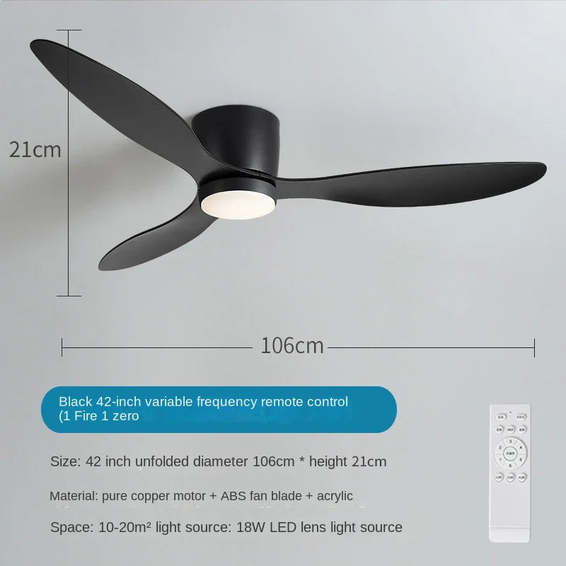 plafonnier ventilateur intelligent style nordique pour intérieur moderne