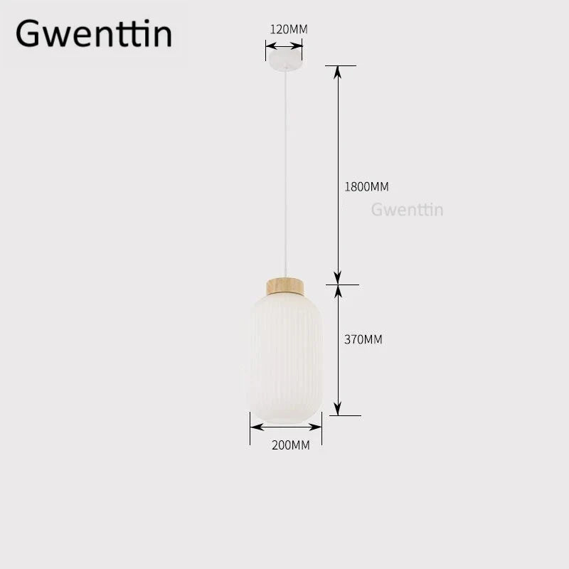 suspension en bois et verre style nordique moderne décoratif intérieur
