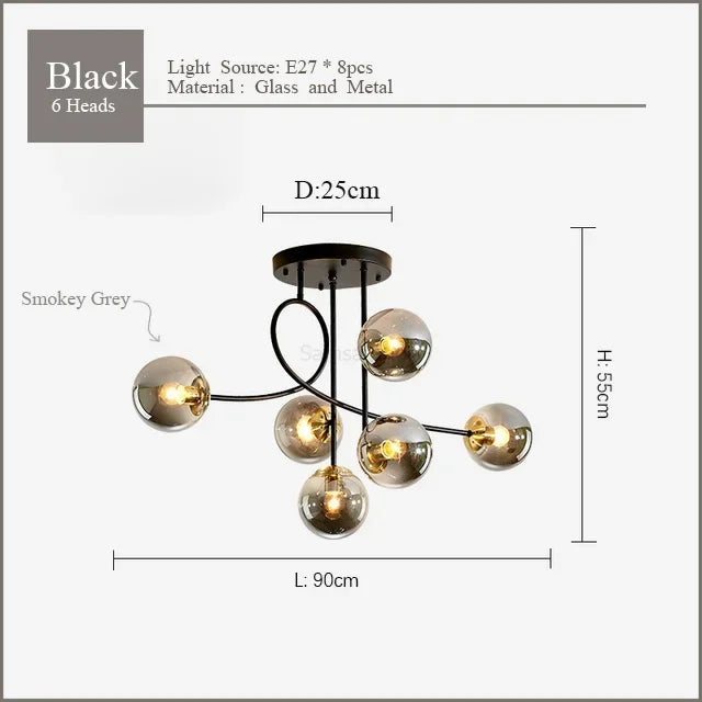 lustre en verre design pour un éclairage élégant intérieur