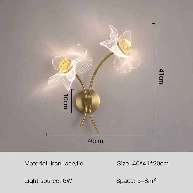 applique murale fleur pour éclairage doux et décoratif