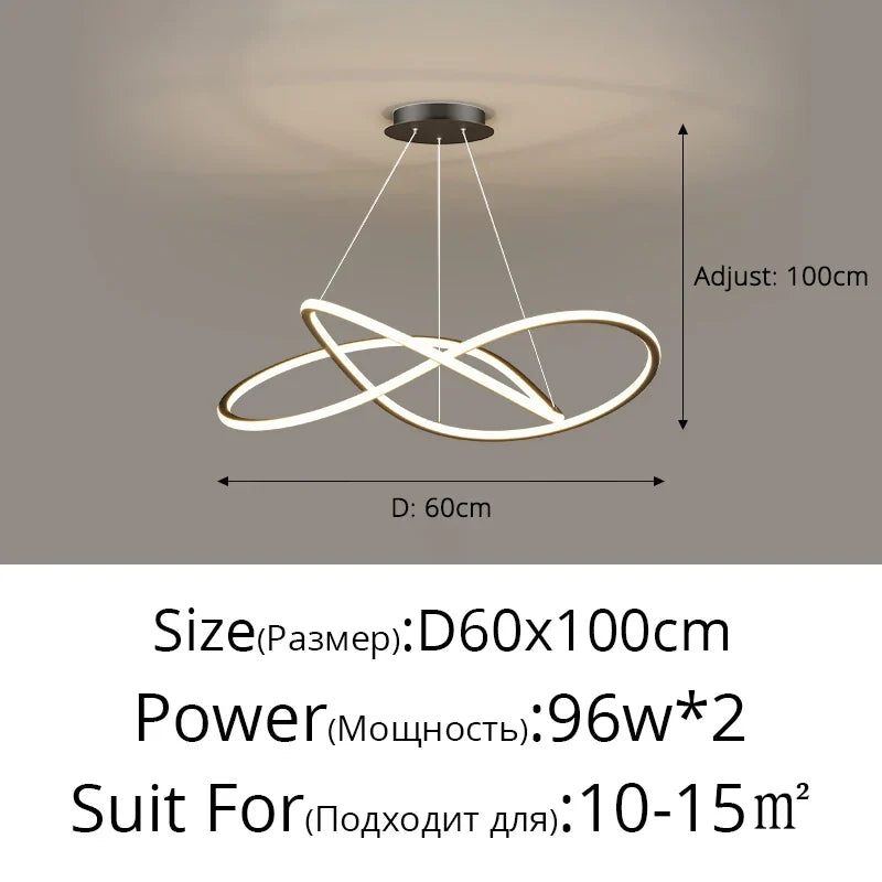 Lustre led arrondi pour décoration intérieure