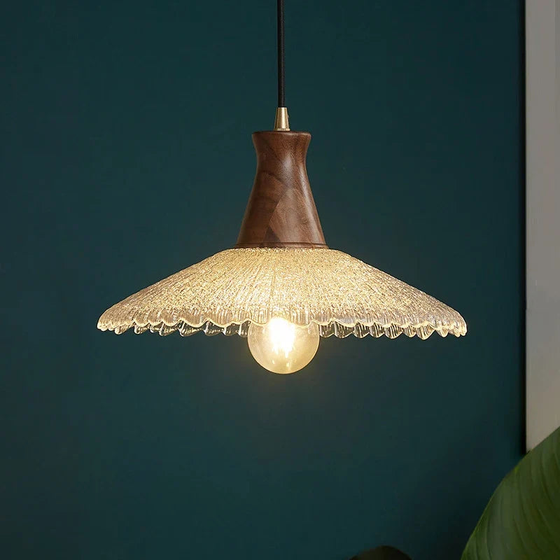 lustre suspension en laiton et verre pour décoration intérieure