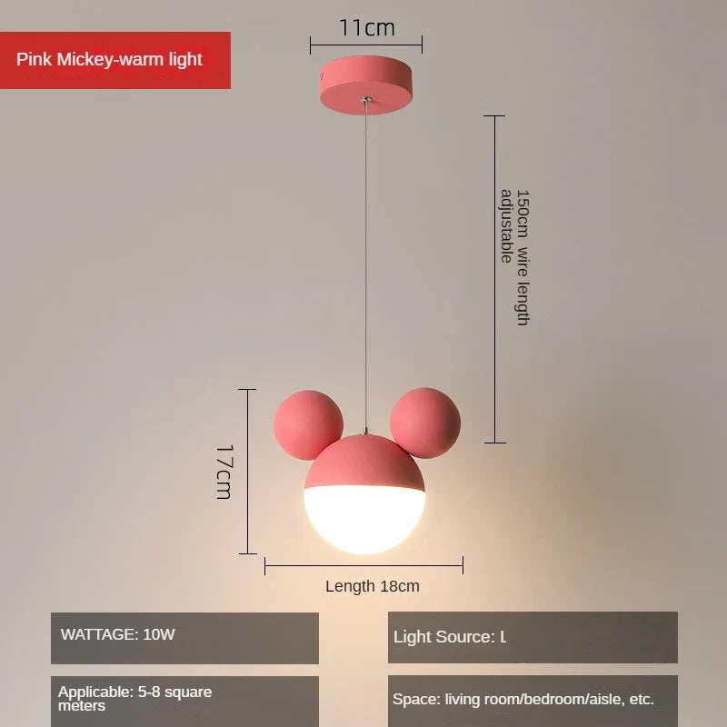 suspension créative tête de souris design moderne pour enfants