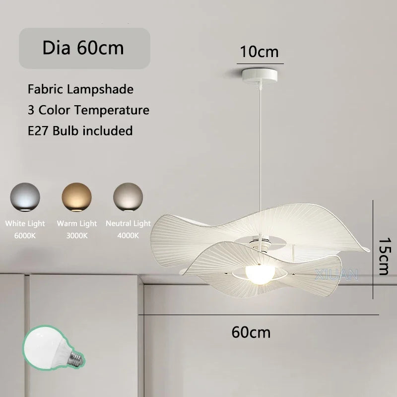 lustre moderne en tissu pour décoration intérieure élégante