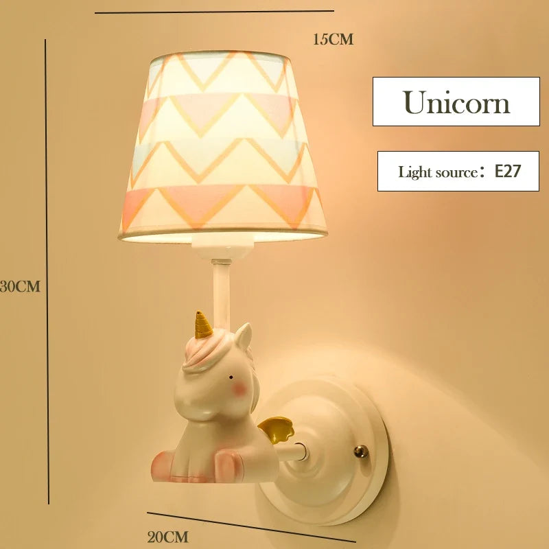 applique murale ours licorne pégase pour chambre enfant