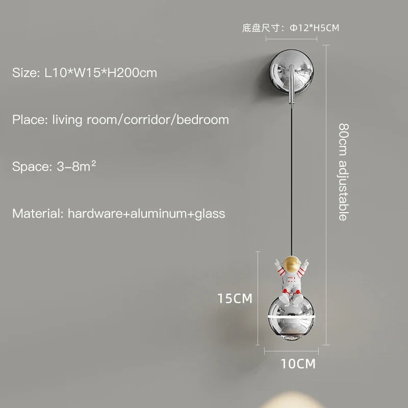 lustre moderne led design astronaute petites suspension