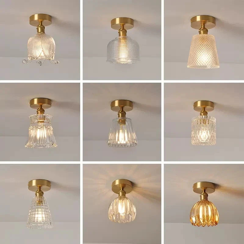 plafonnier moderne en verre pour intérieur et extérieur lumineux