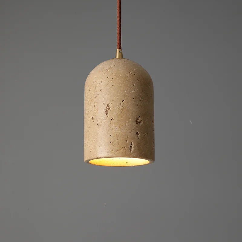 suspension vintage en pierre naturelle avec éclairage led