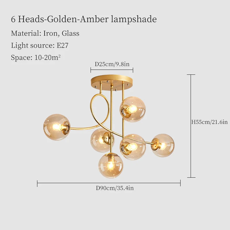 suspension luxe led pour décoration intérieure élégante