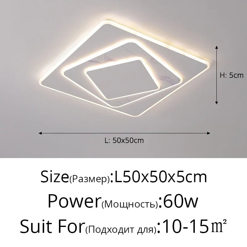 plafonnier led moderne design avec télécommande et intensité variable