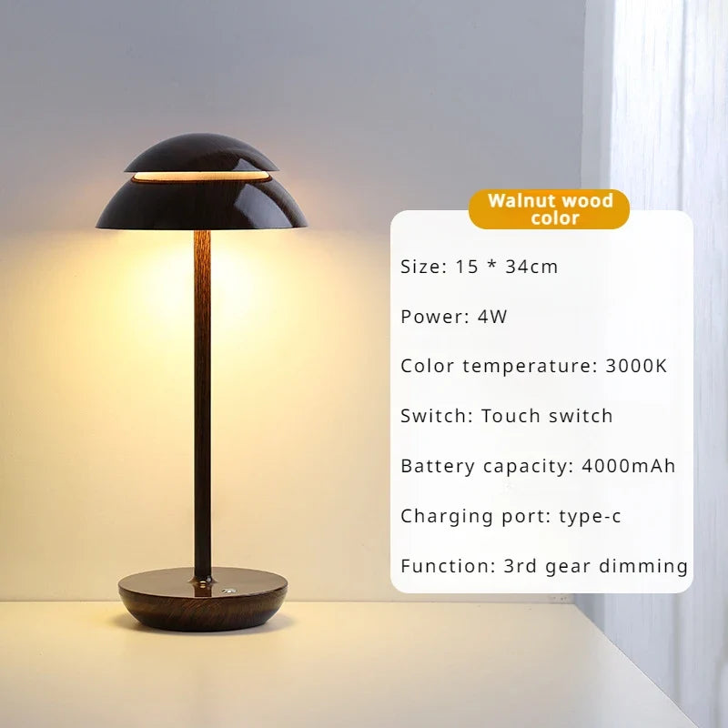 lampe rechargeable vintage led usb sans fil veilleuse portable