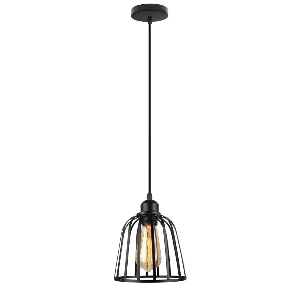 suspension vintage en métal abat-jour cage pour éclairage intérieur