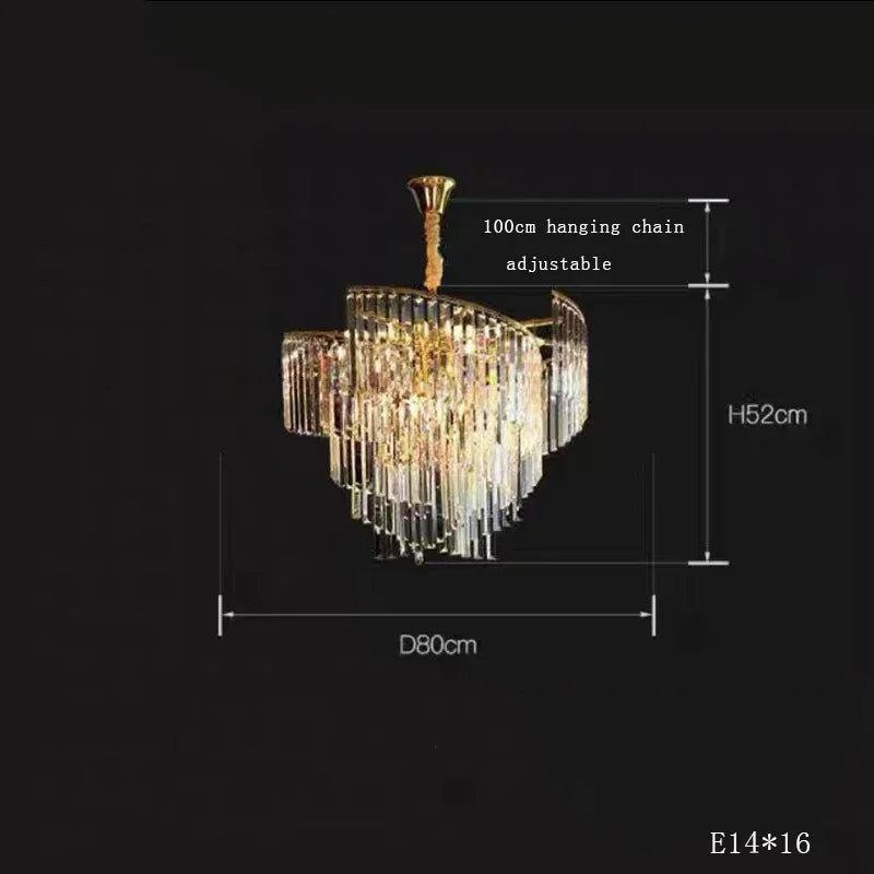 lustre en cristal design dimmable pour une ambiance élégante