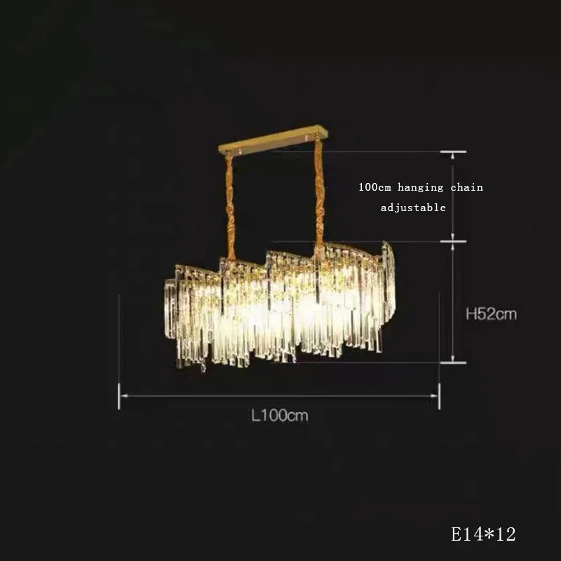 lustre en cristal design dimmable pour une ambiance élégante