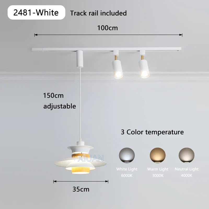 suspension led en bois pour table à manger nordique