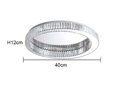 plafonnier circulaire en cristal moderne pour décoration intérieure