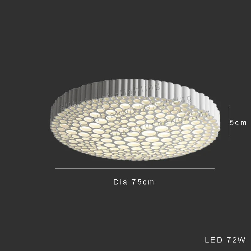 plafonnier led minimaliste en nid d'abeille créatif et élégant