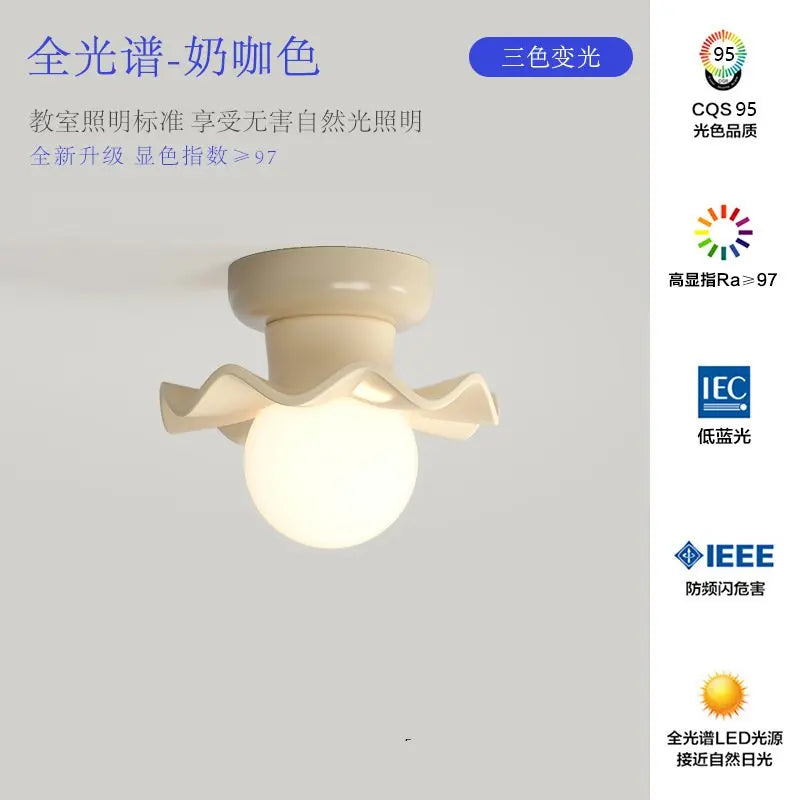 suspension led fleur style nordique pour décoration intérieure