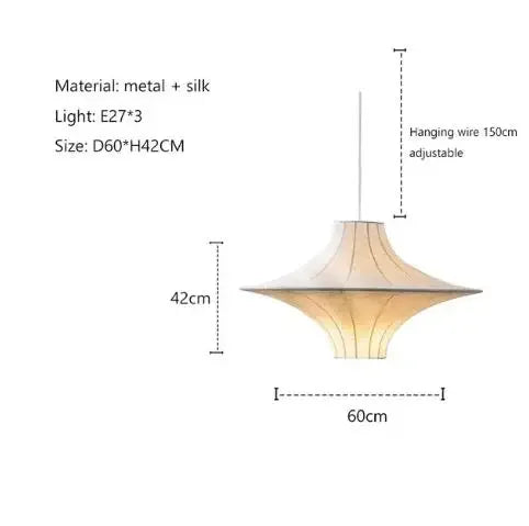 suspension italienne en soie pour loft et hôtel