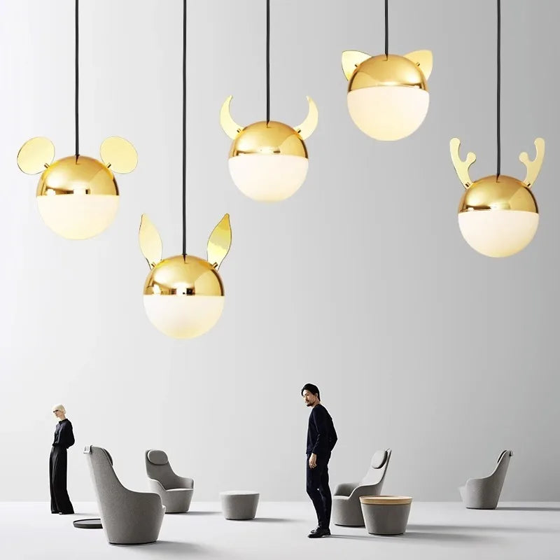 Lustre de dessin animé personnalisé et créatif de Style italien nordique