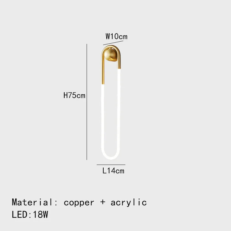 applique murale led moderne forme ellipse pour décoration intérieure