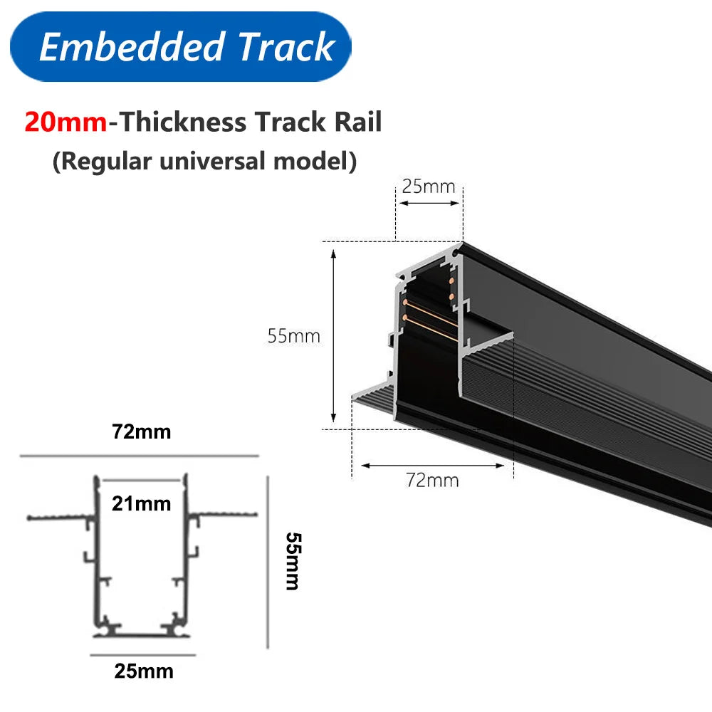 rail d éclairage magnétique moderne pour intérieur en aluminium