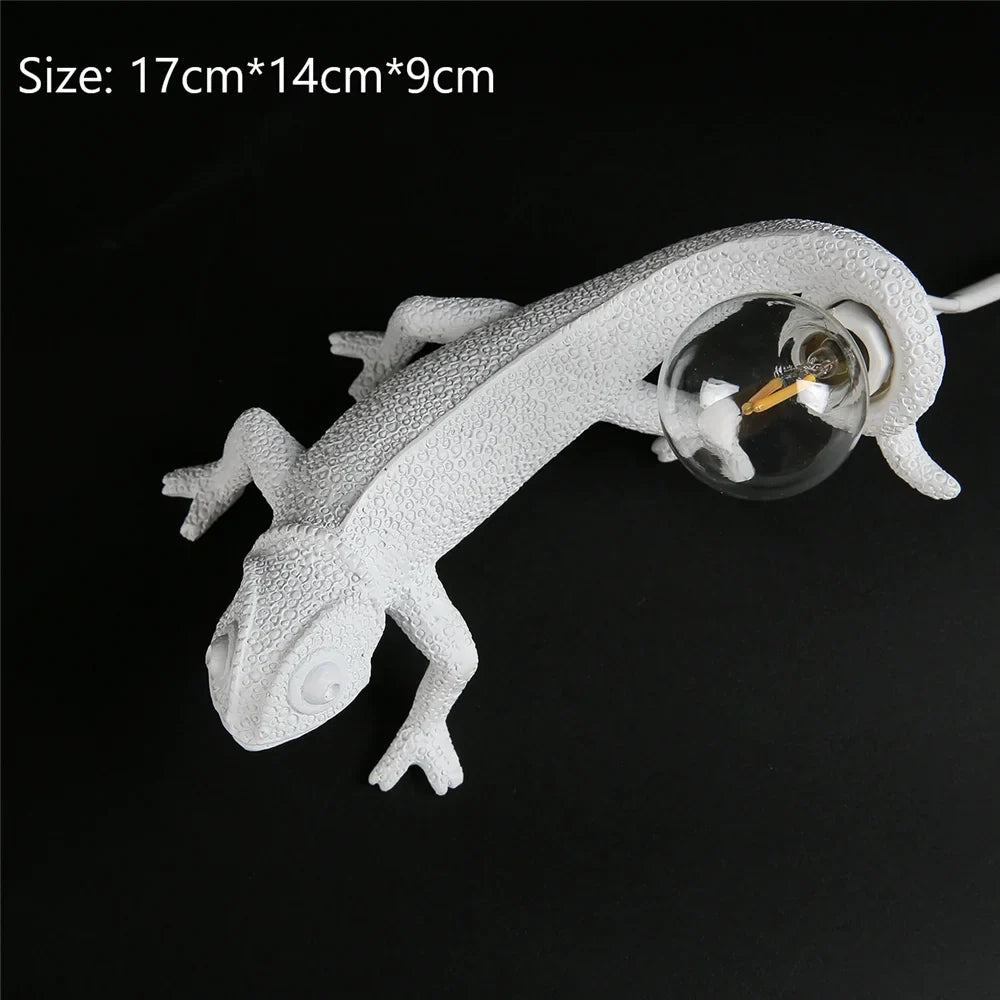 veilleuse lézard nordique lampe décorative moderne en résine