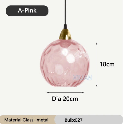 lustre en verre coloré lumineux pour restaurant