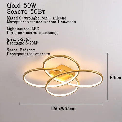 plafonnier led intelligent design moderne en forme de fleur