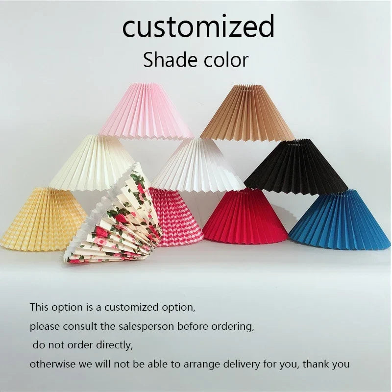 lampadaire en tissu plissé nordique décoration artisanale pour la maison