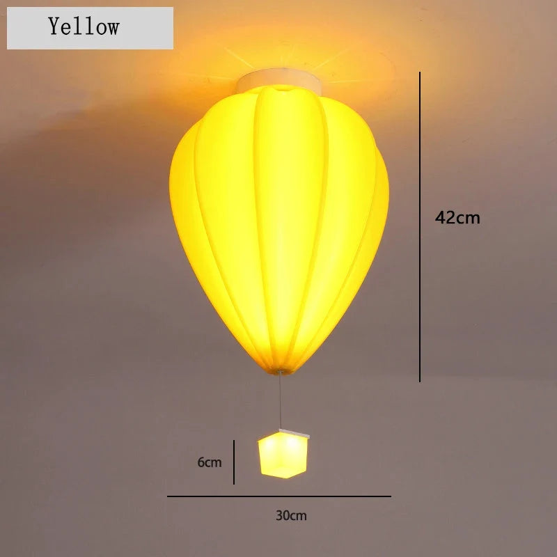 Kids Children's Ceiling Chandelier Light Air Ballon Design Remote Control LED Pendant Chandelier Lamps White Pink Yellow Blue