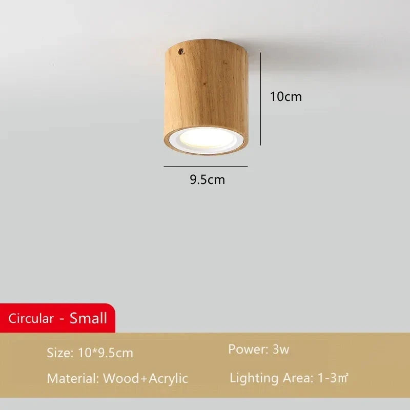 Lampe plafonnier moderne bois surface