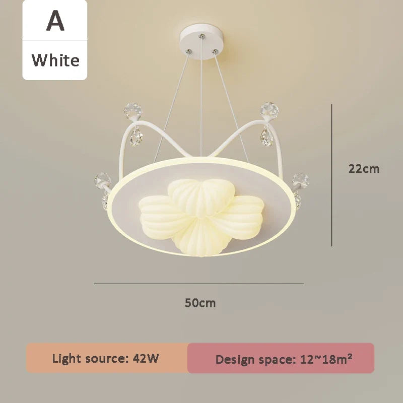 lustre nuage cristal romantique pour chambre d'enfant décoratif