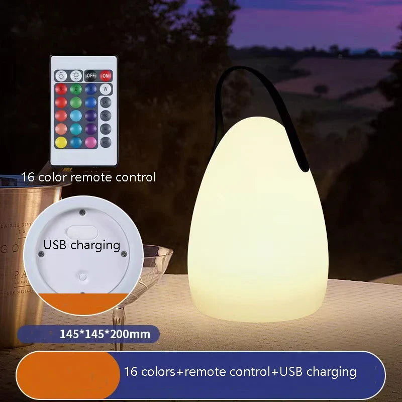 lampe de table extérieure sans fil avec télécommande intelligente