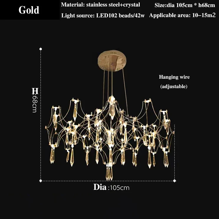 lustre en cristal moderne pour un décor intérieur élégant