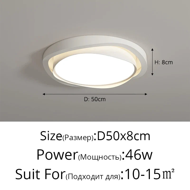 plafonnier moderne style salon crème protection yeux spectre complet