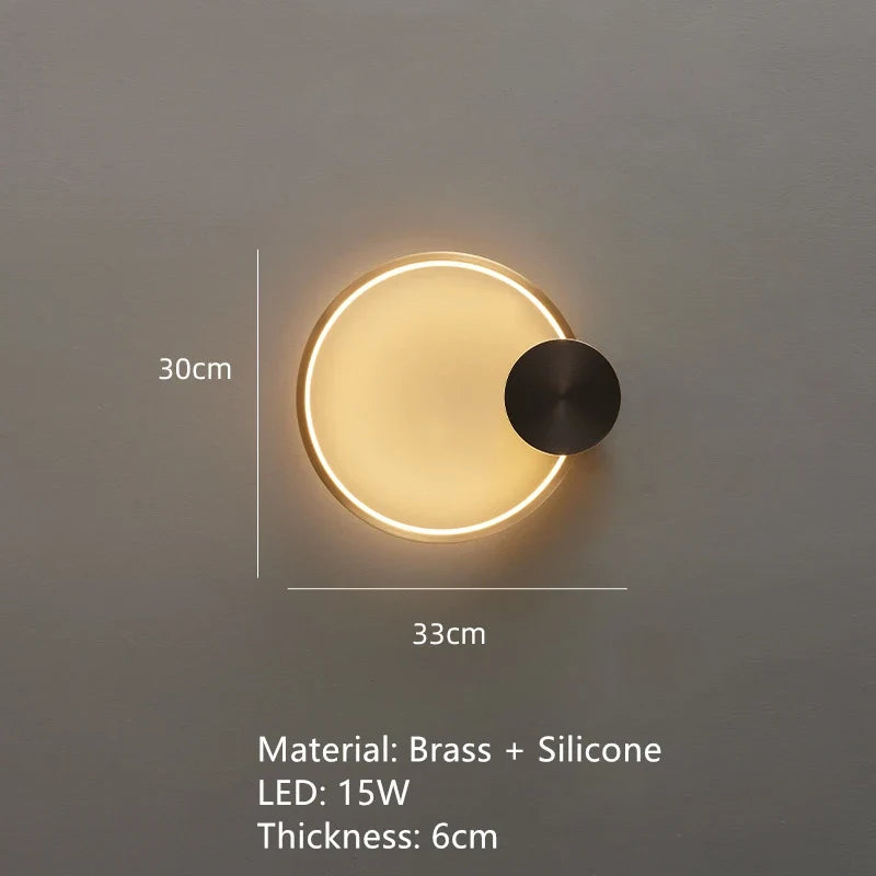 applique murale led en laiton style art déco pour intérieur moderne