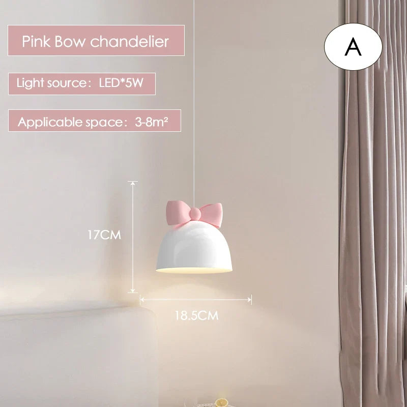 lustre mignon pour chambre d'enfant avec nœud lapin