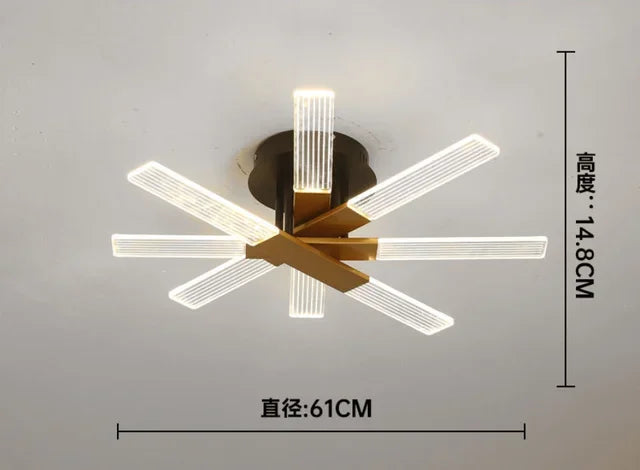 lustre acrylique dimmable moderne pour décoration intérieure élégante