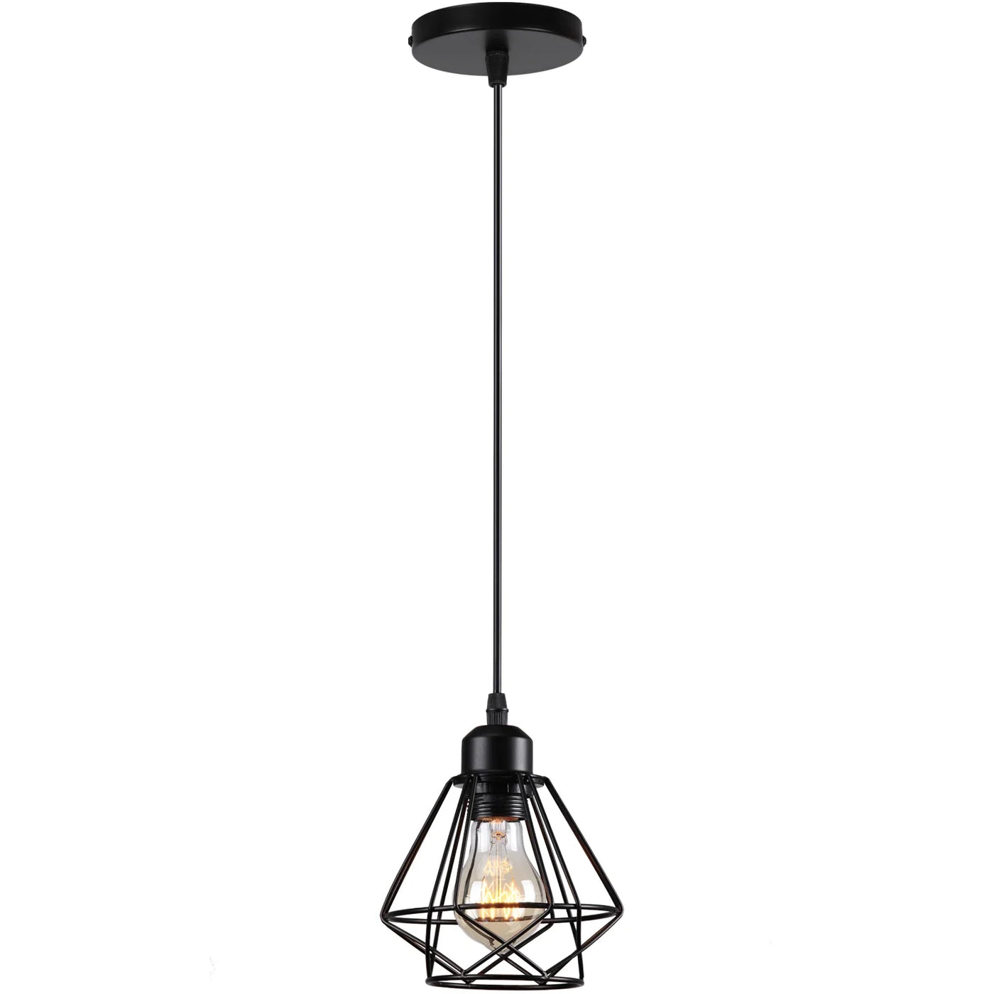 suspension vintage en métal abat-jour cage pour éclairage intérieur